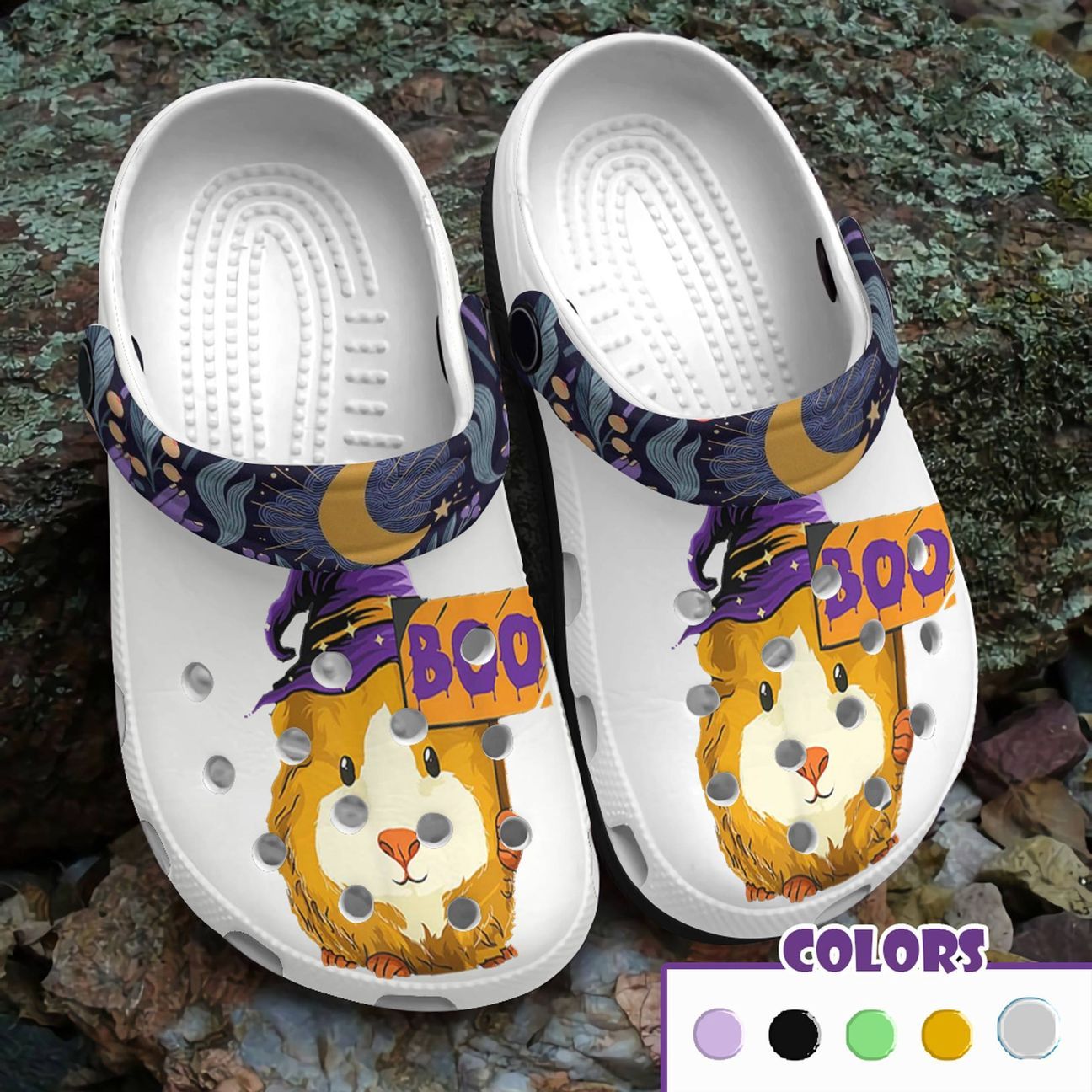 Guinea Pig Personalized Clog, Custom Name, Text, Color, Number Fashion Style For Women, Men, Kid, Print 3D Guinea Boo 5 Colors