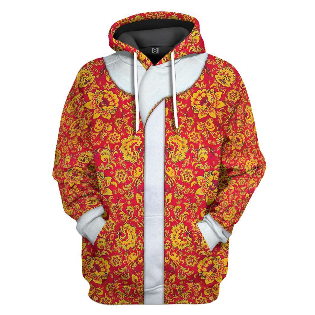 3D Santaclaus Russian Custom Hoodie Apparel