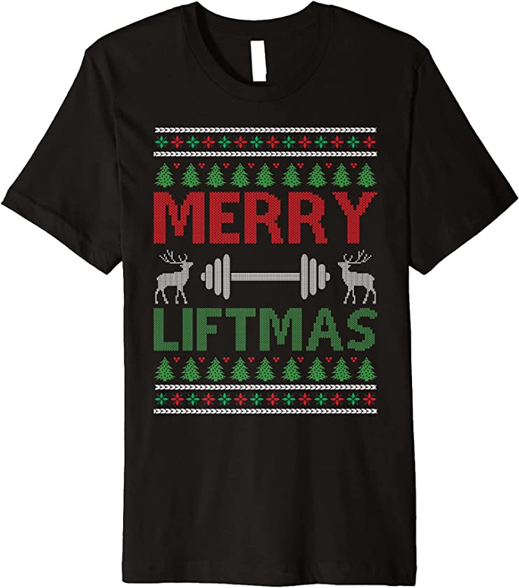 Ugly Christmas – Merry Liftmas Premium T-Shirt