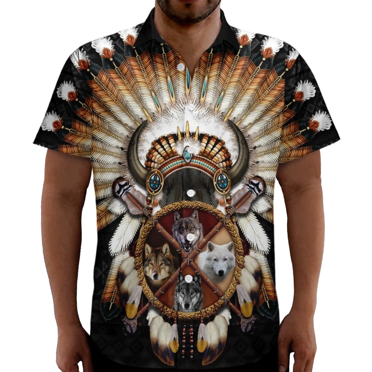 Wolf Native American Culture Hawaiian Shirt