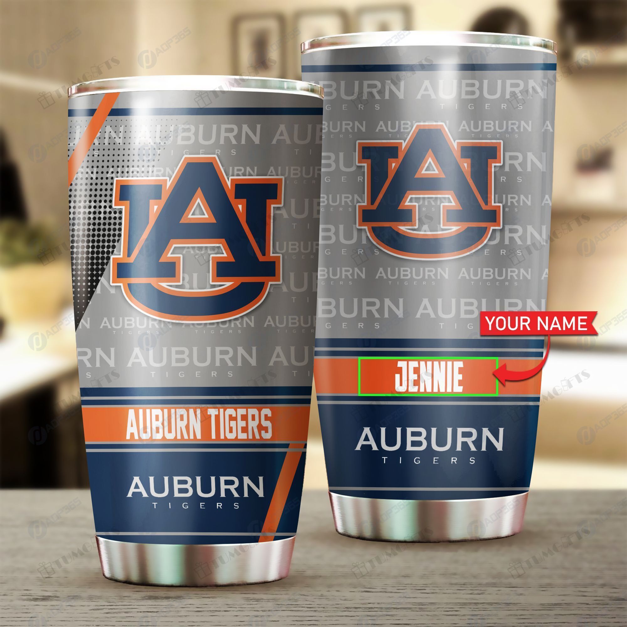 Buy Personalized Auburn Tigers Custom Stainless Steel Tumbler