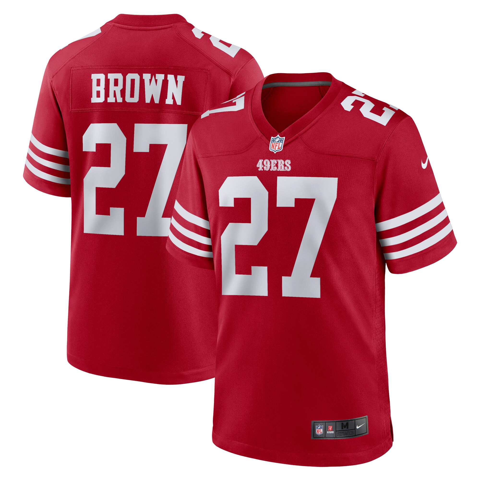 Ji'Ayir Brown San Francisco 49ers Team Game Jersey – Scarlet