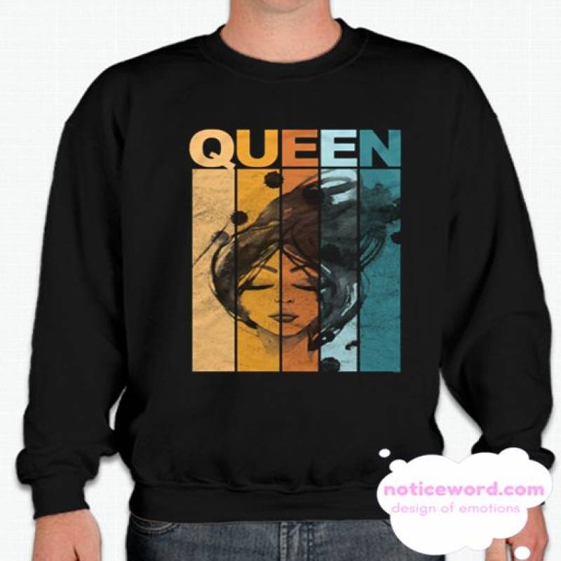 Queen Women Black Queen Vintage Retro smooth Sweatshirt