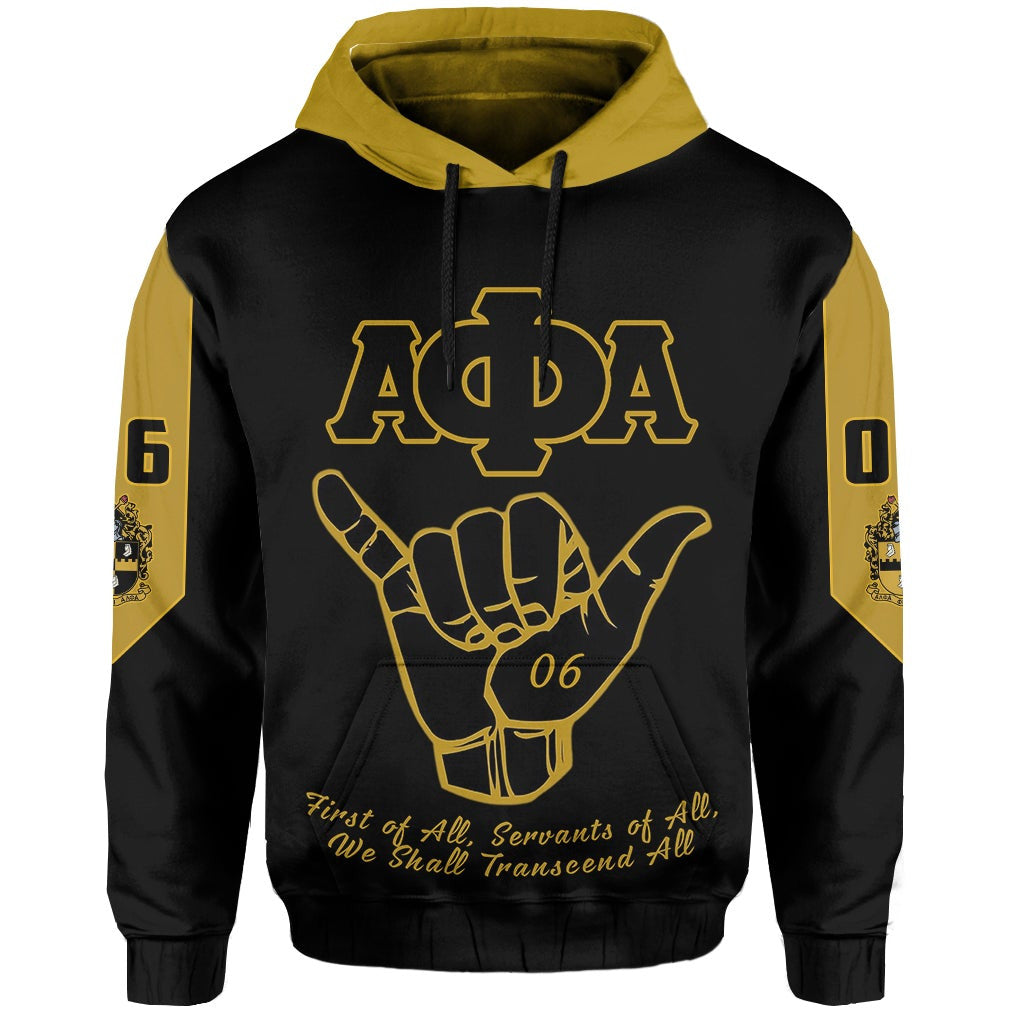 Fraternity Hoodie – Alpha Phi Alpha Motto Hoodie Hand Sign And Great Sphinx