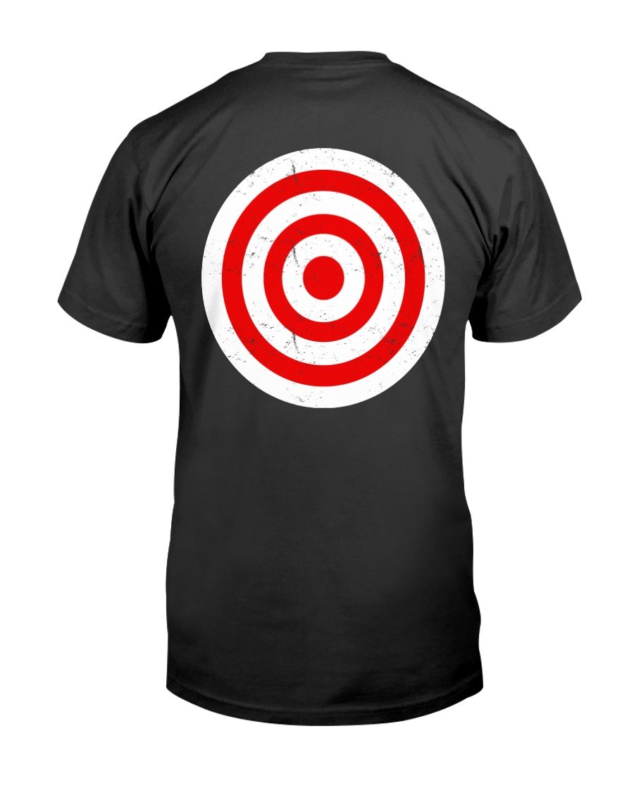 (Print on Back) Retro Bullseye Target Bulls Eye Fun Gift T-Shirt