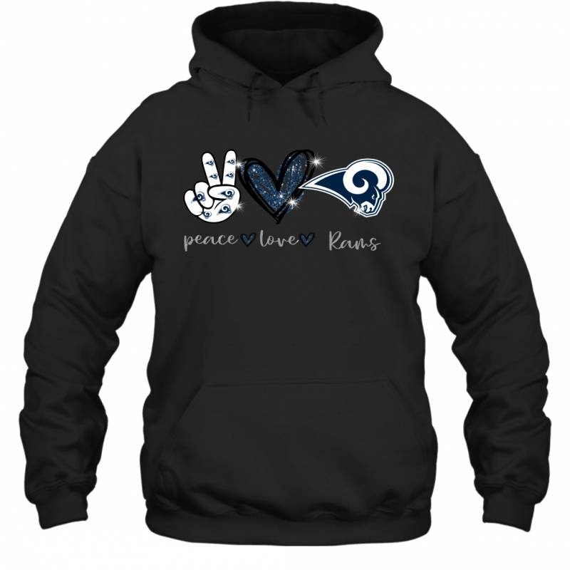 Peace Love Rams gift for Los Angeles Rams Fans Hoodie