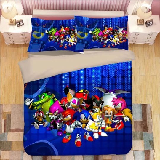 Sonic The Hedgehog 14 Duvet Quilt Bedding Set 4