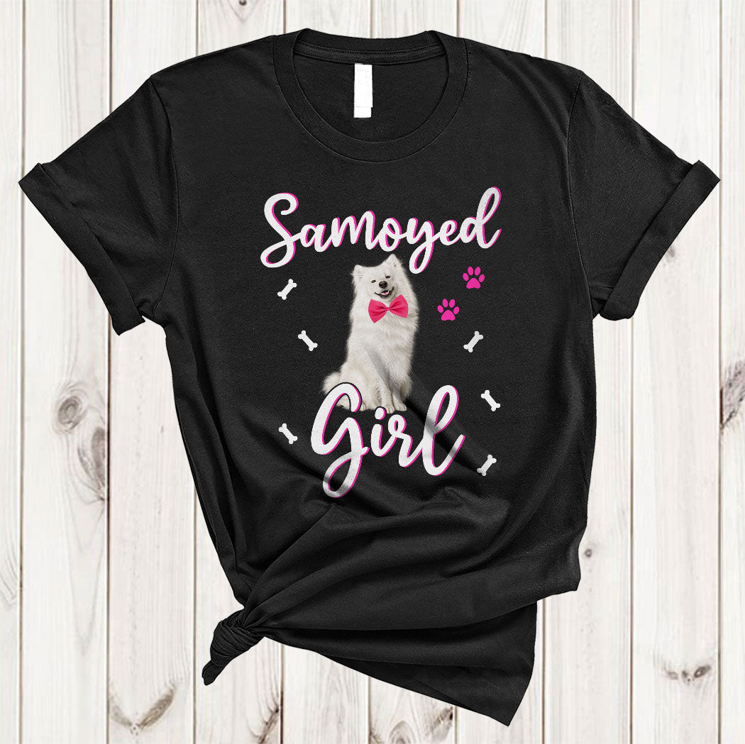 Samoyed Girl Funny Women Puppy Mom Dog Mama Dog Paws Pet Owner Lover Gifts T-Shirt