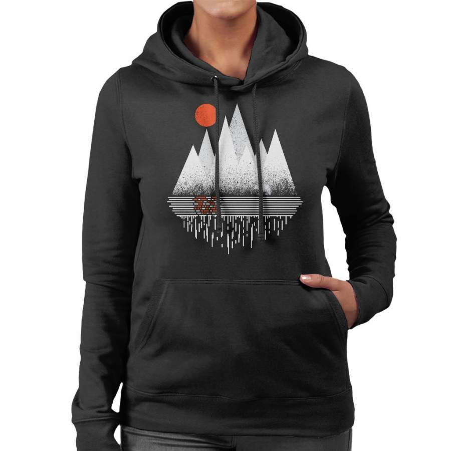 Wild Bear Mountain Symbols Women’s Hooded Sweatshirt