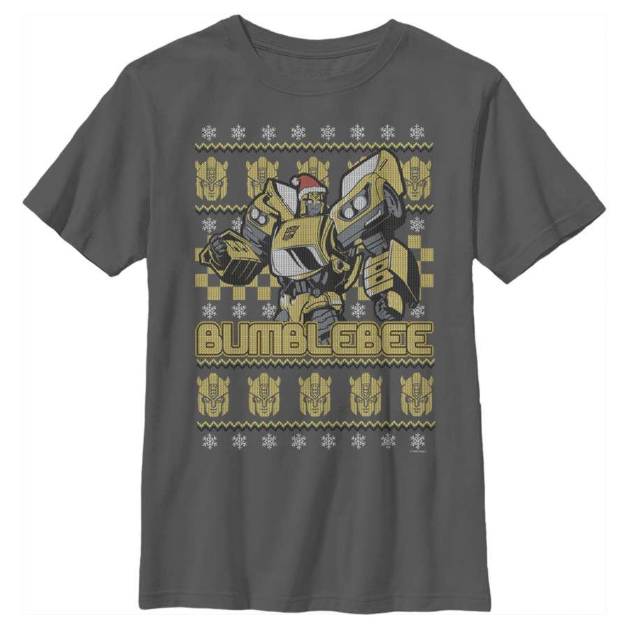 Transformers Boy’s Bumblebee Ugly Xmas  T-Shirt