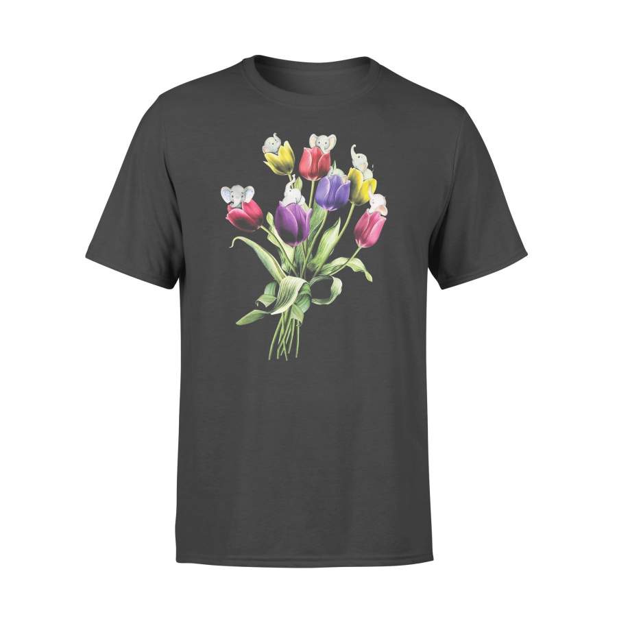 Elephant Tulip Flowers Shirt