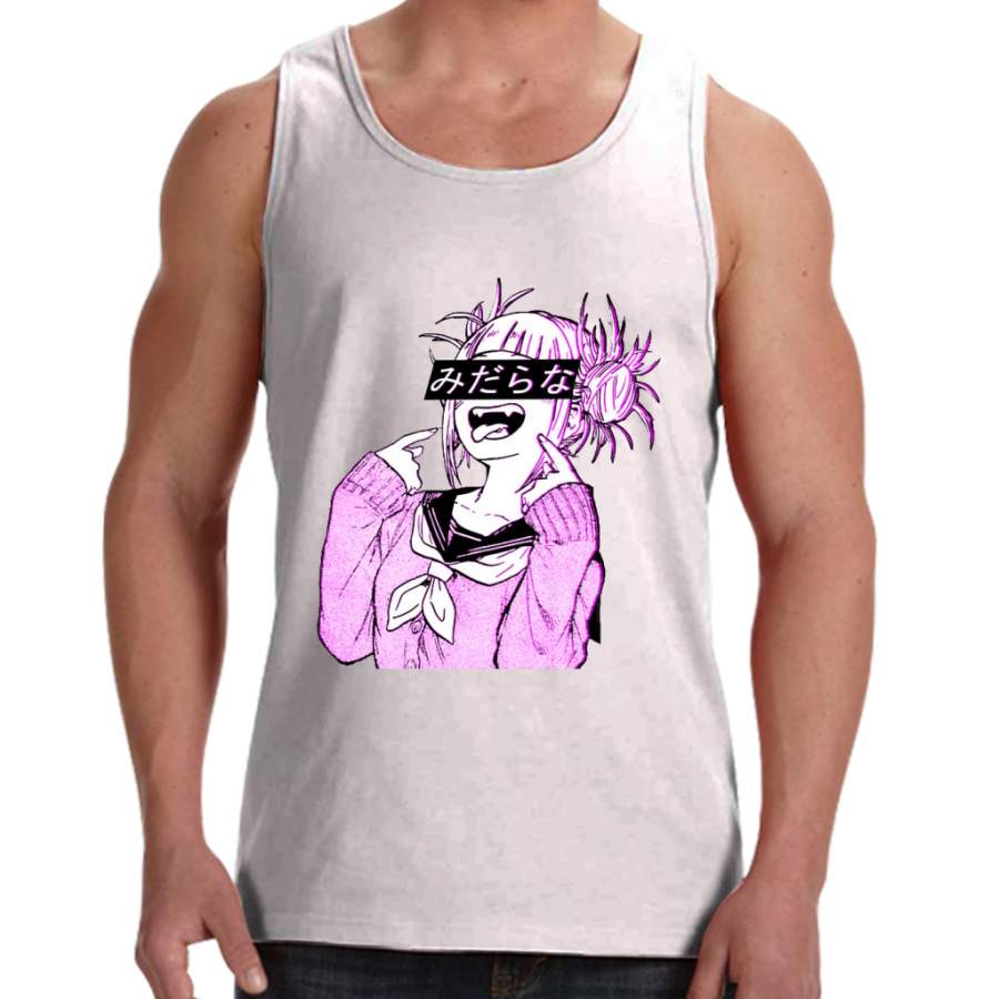 LEWD (PINK) – Sad Japanese Anime Aesthetic Men Tank Top