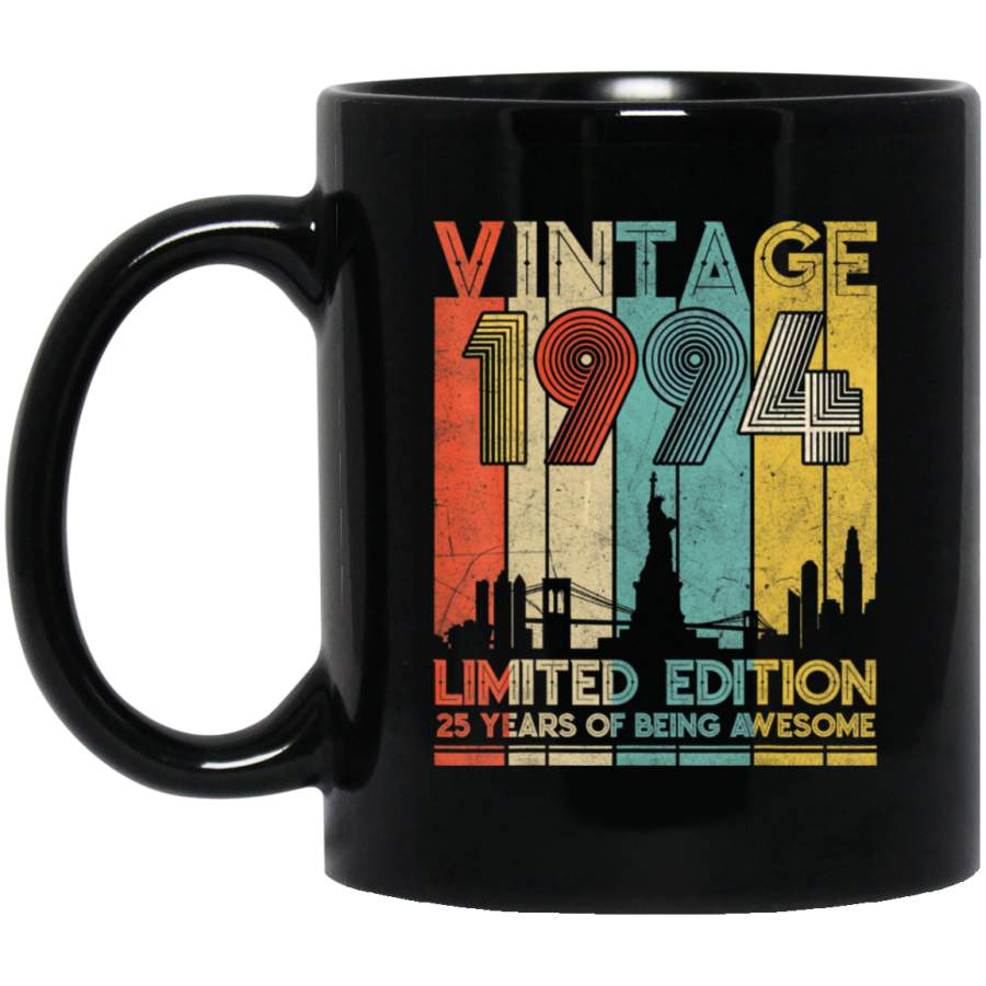 Vintage Made in 1994 25th Birthday 25 years old Gift Coffee Mug