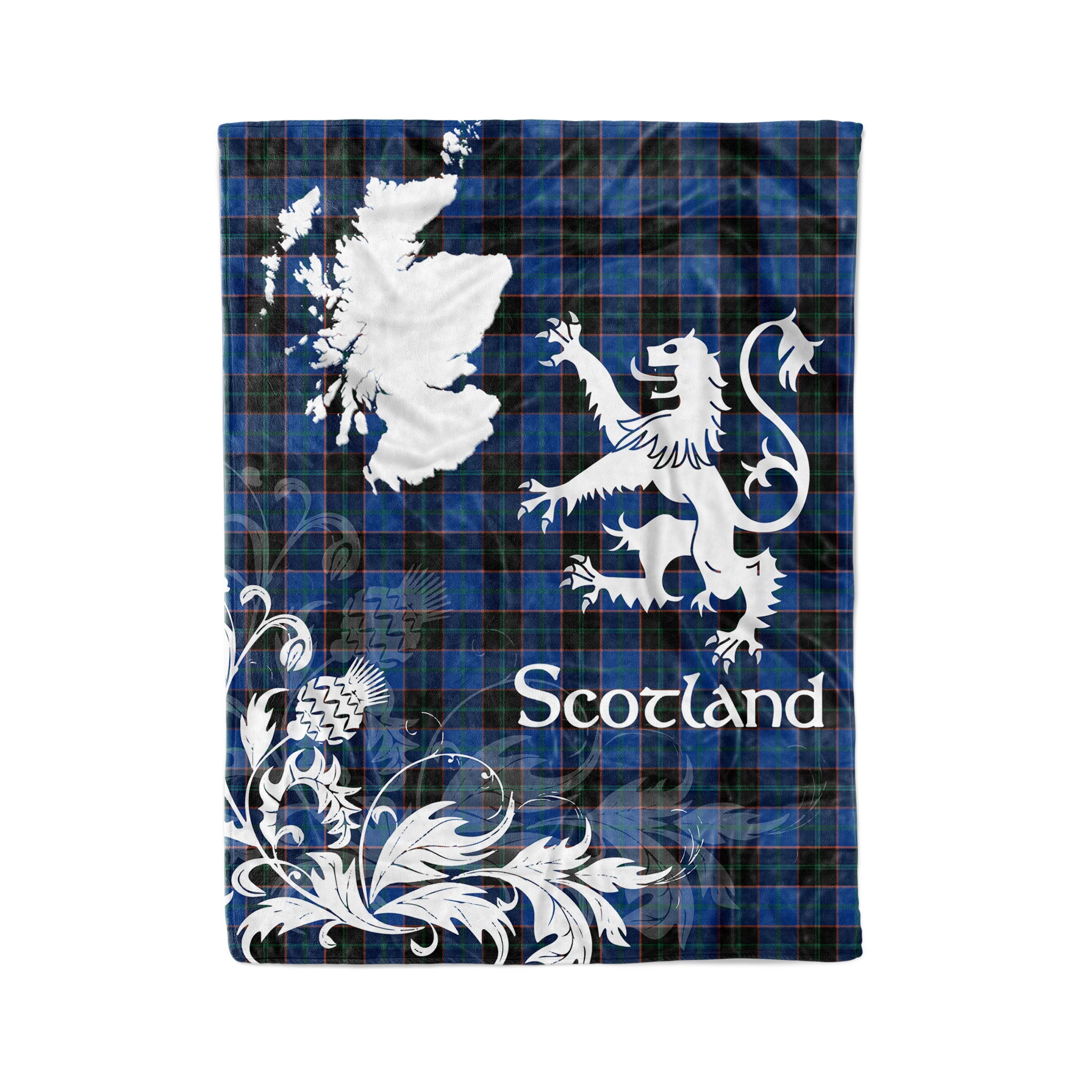 Tartan Plaid Fleece Blanket Tartan Blanket Thistle And Lion Scottish Clan Home Hume Plaid Blanket