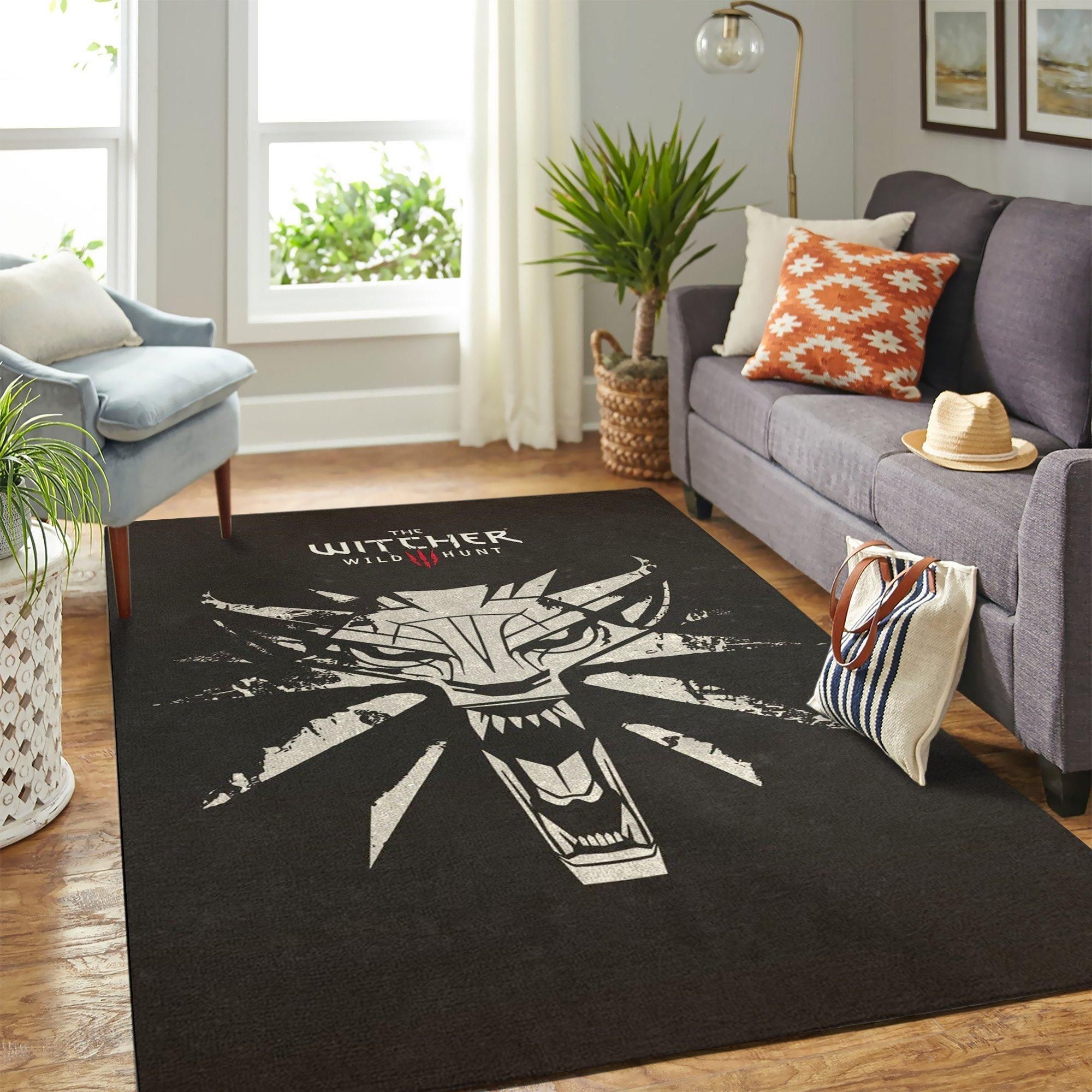 The Witcher Emblem Area Rug Geeky Carpet – home decor – Bedroom Living Room decor