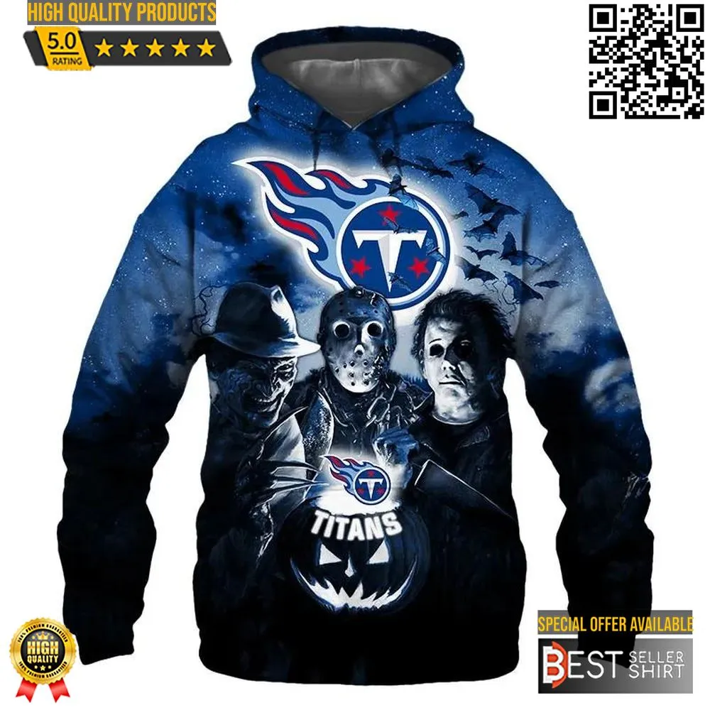 Tennessee Titans Logo Halloween 3D Hoodie Football Jersey 3D