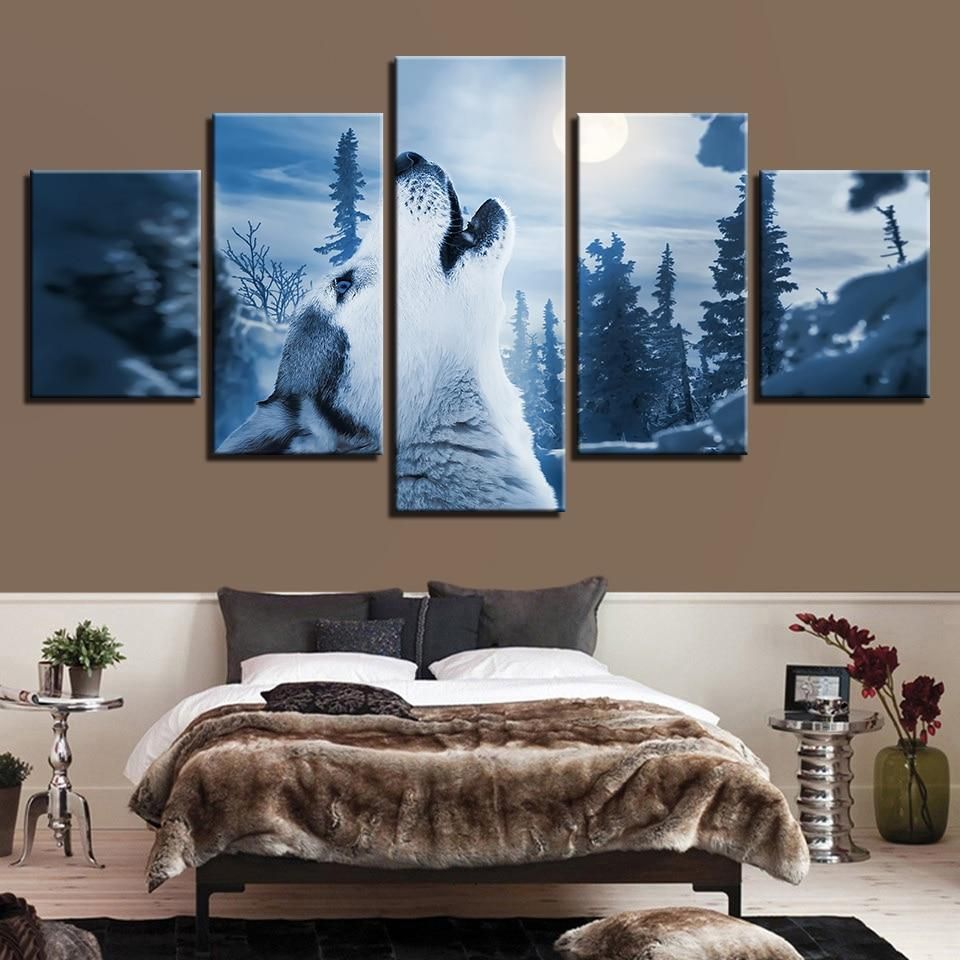 Woft 28 Animal 5 Panel Canvas Art Wall Decor