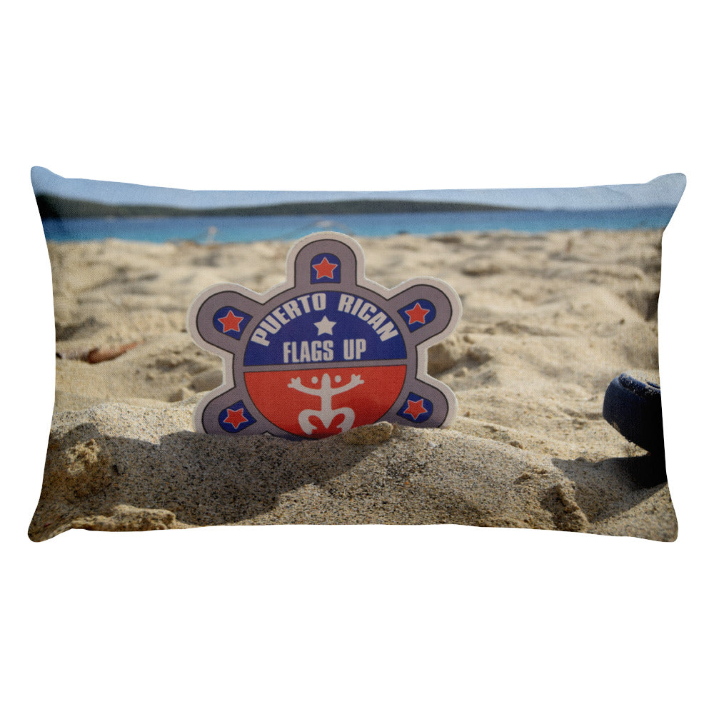 Puerto Rican Flags Up Rectangular Pillow