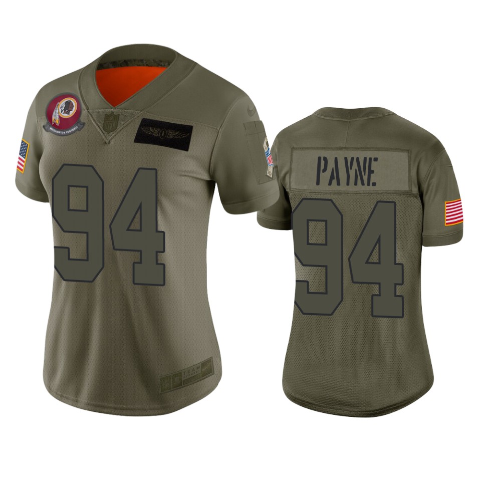 Womens Washington Redskins Daron Payne Camo 2019 Salute To Service Limited Jersey