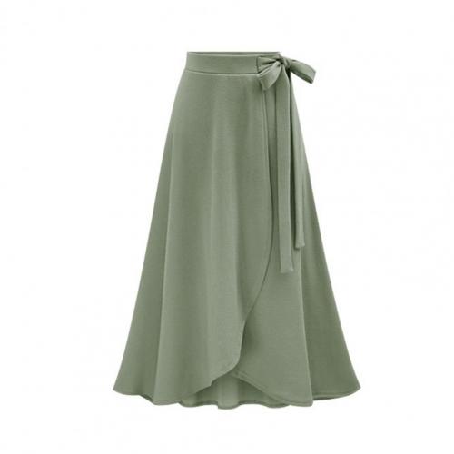 Vintage Black Green Pink Long Skirts Women High Waist Slit Large Hem Skirt 2021 Summer Elegant Split Wrap Skirt Ladies Sundress alx