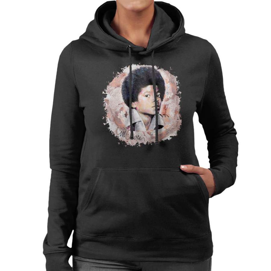 Sidney Maurer Original Portrait Of Michael Jackson Young Women’s Hooded Sweatshirt