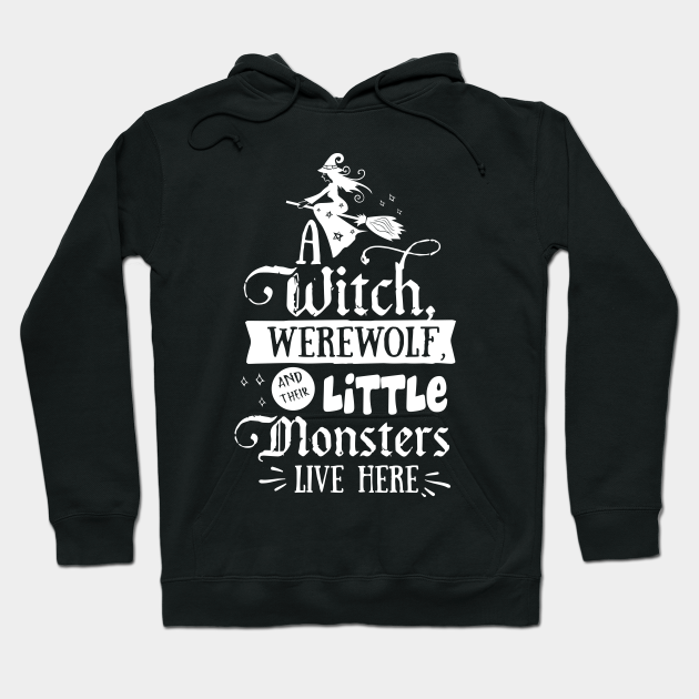 A Witch A Werewolf Premium Hoodie, Gift Hoodie Halloween