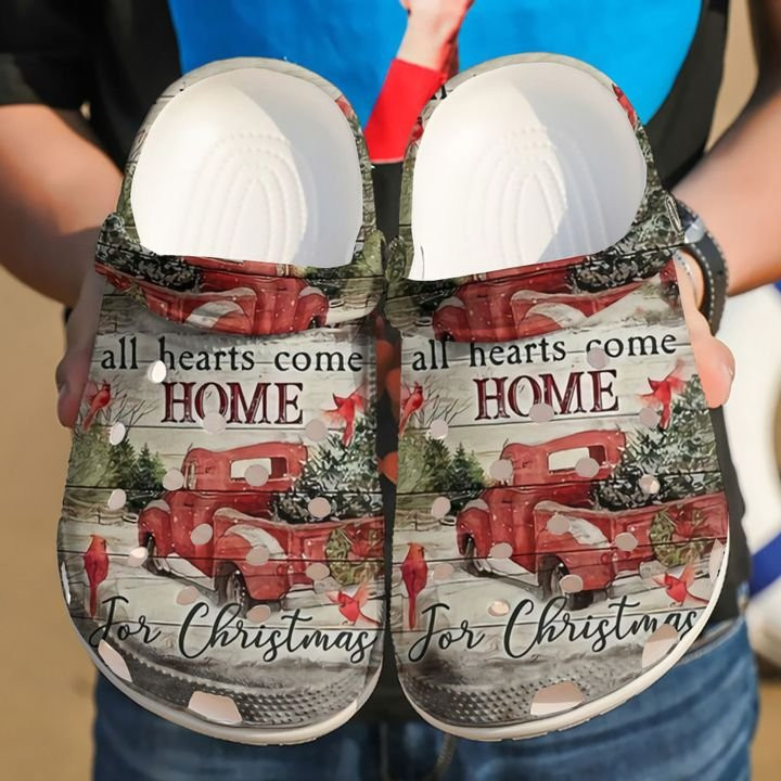 Cardinal All Hearts Come Home For Christmas Crocband Clog Shoes For Men Women