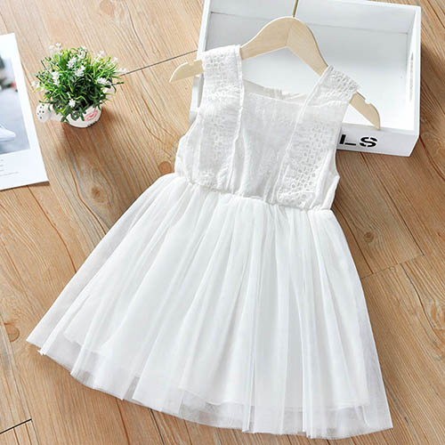 Summer Baby Girls Dress Baby Girls Princess Dress Casual Fashion Clothes Kids Party Dresses Cotton Flying Sleeve Hollowed Out alx