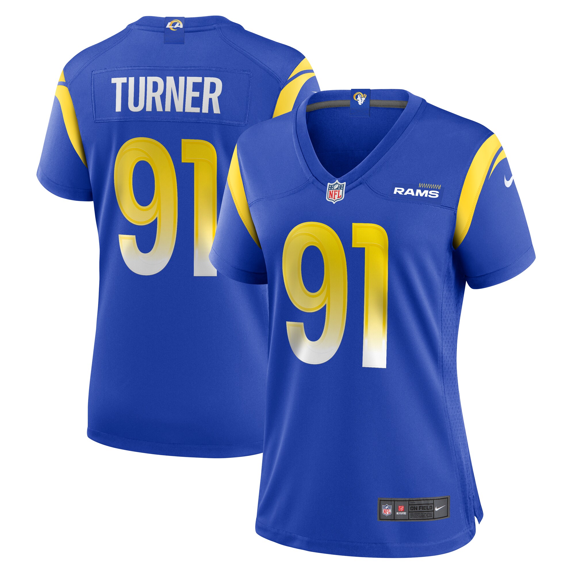 Kobie Turner Los Angeles Rams Women's Home Game Jersey – Royal