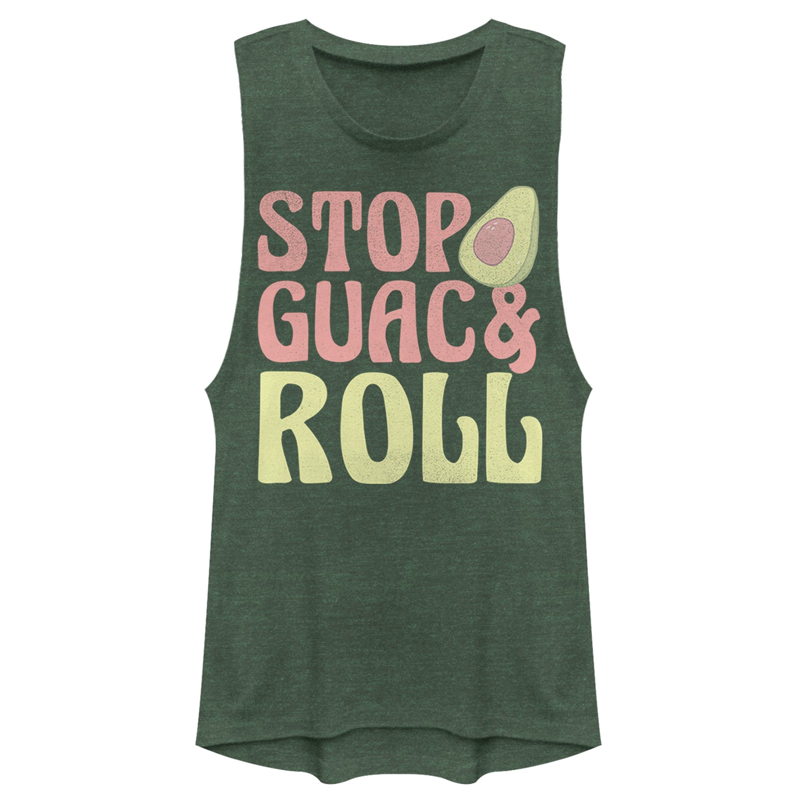 Chin Up Junior’S Stop Guac & Roll Motto  Festival Muscle Tee