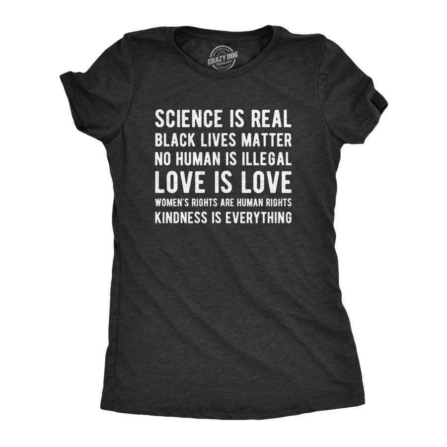 Science Is Real Black Lives Matter Women’s Tshirt