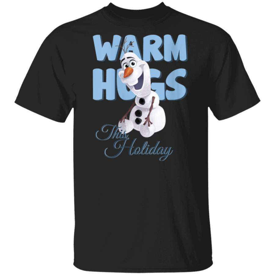 Womens   Frozen Olaf Warm Hugs This Holiday Christmas  T-Shirt