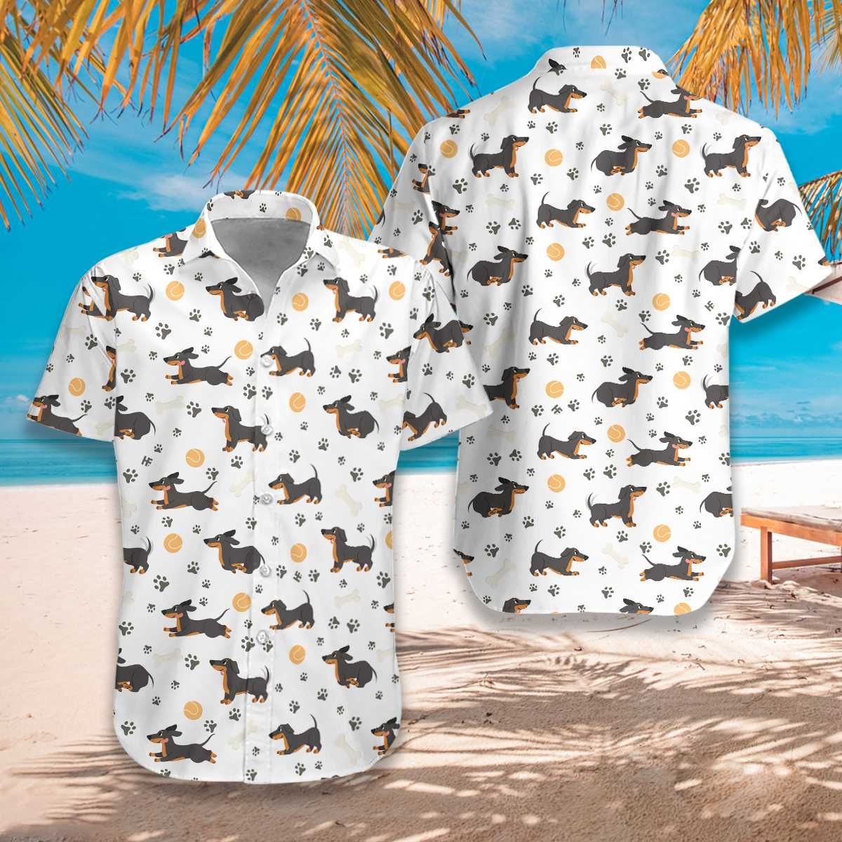 Dachshund White Nice Design Hawaii Shirt Ha58230