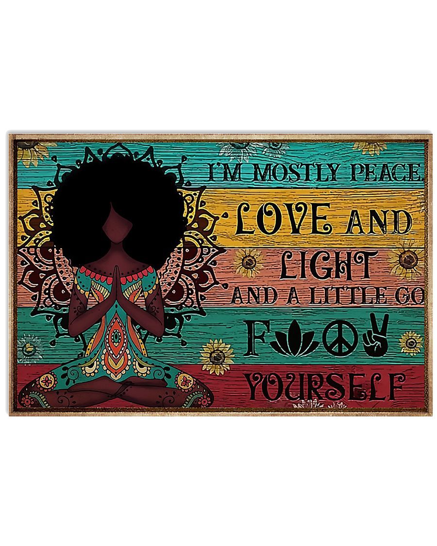 African – Black Art – I’M Mostly Peace Poster Horizontal Canvas And Poster | Wall Decor Visual Art