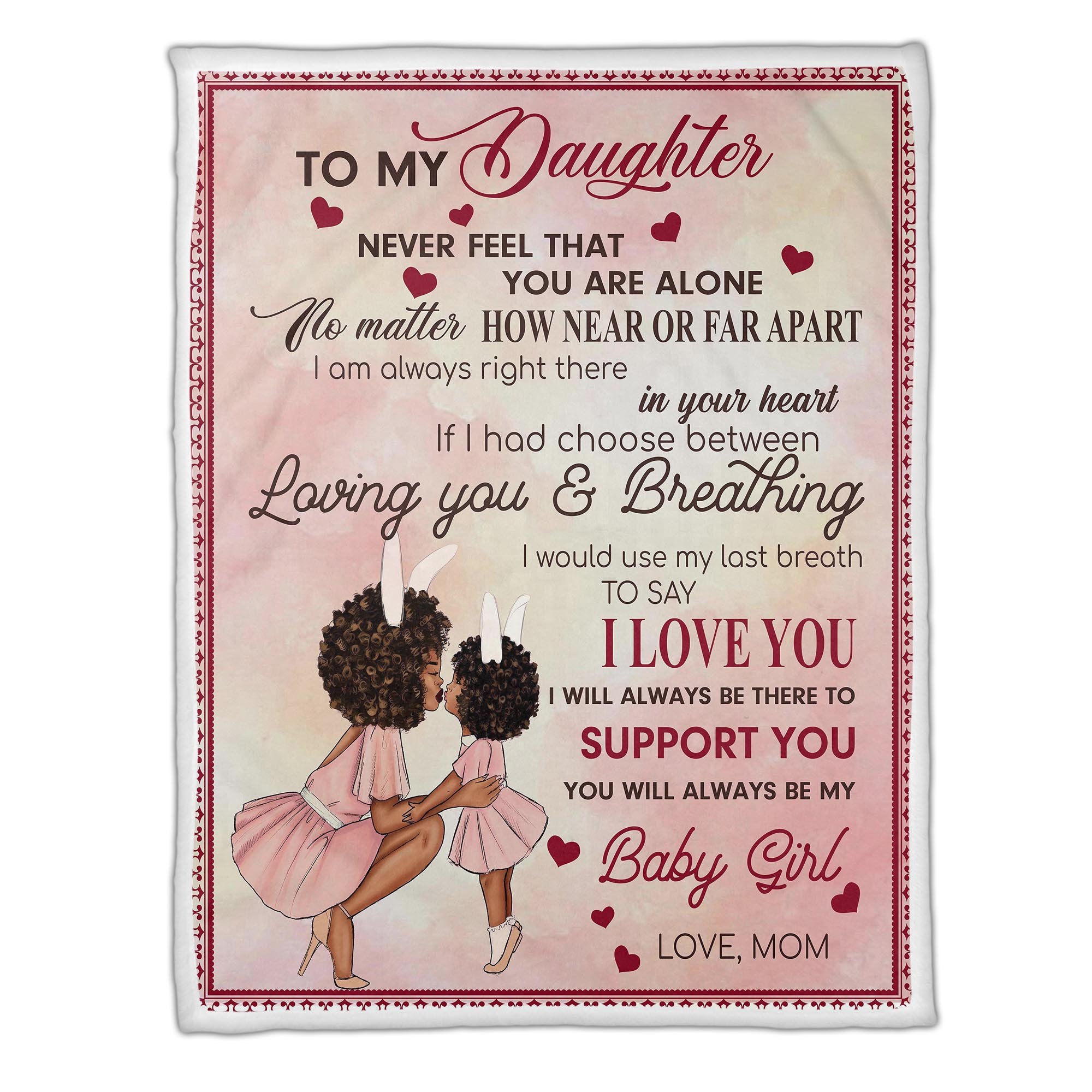 To My Daughter Black Girl Magic Blanket