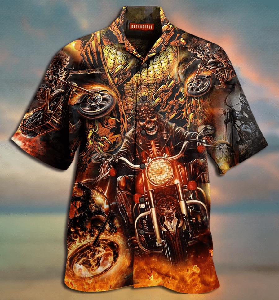 Amazing Skull Motorcycle Racing Hawaii Shirt For Men And Women Ha38838