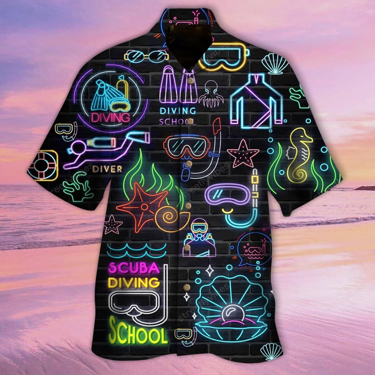 Scuba Diving Neon Hawaii Shirt Hawaii For Hawaii Aloha Ha45453