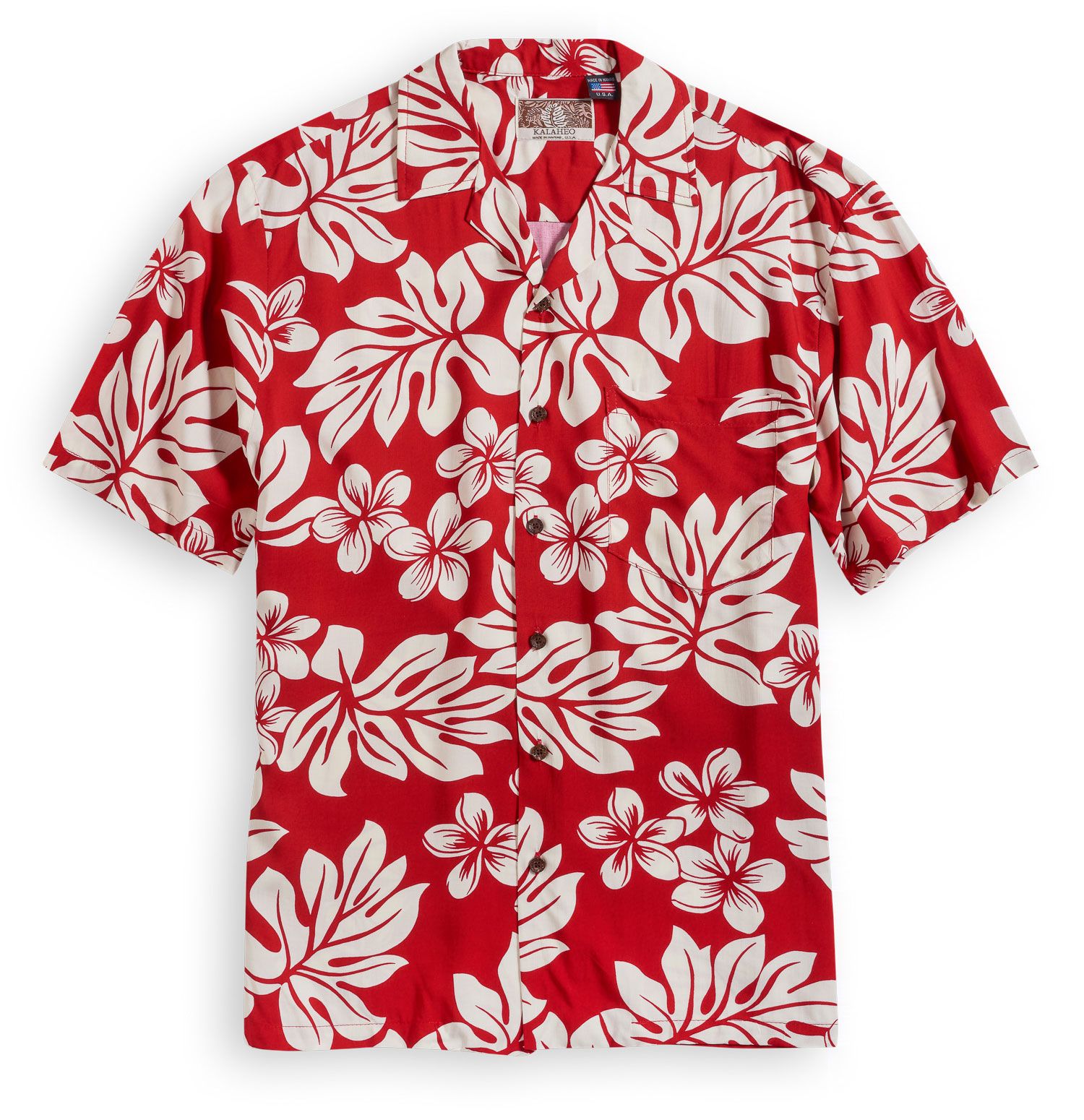 Plumeria Red White Amazing Design Hawaii Shirt Ha81353