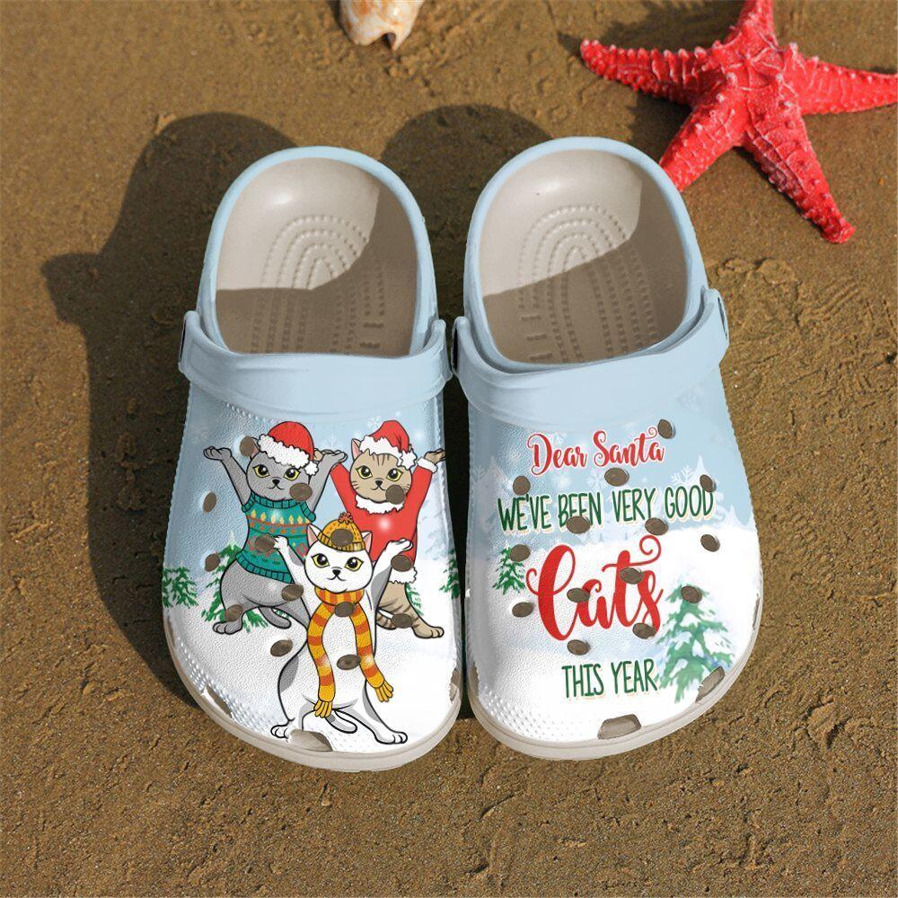 Cat Personalized Clog, Custom Name, Text Dear Santa, Fashion Style For Women, Men, Kid, Print 3D