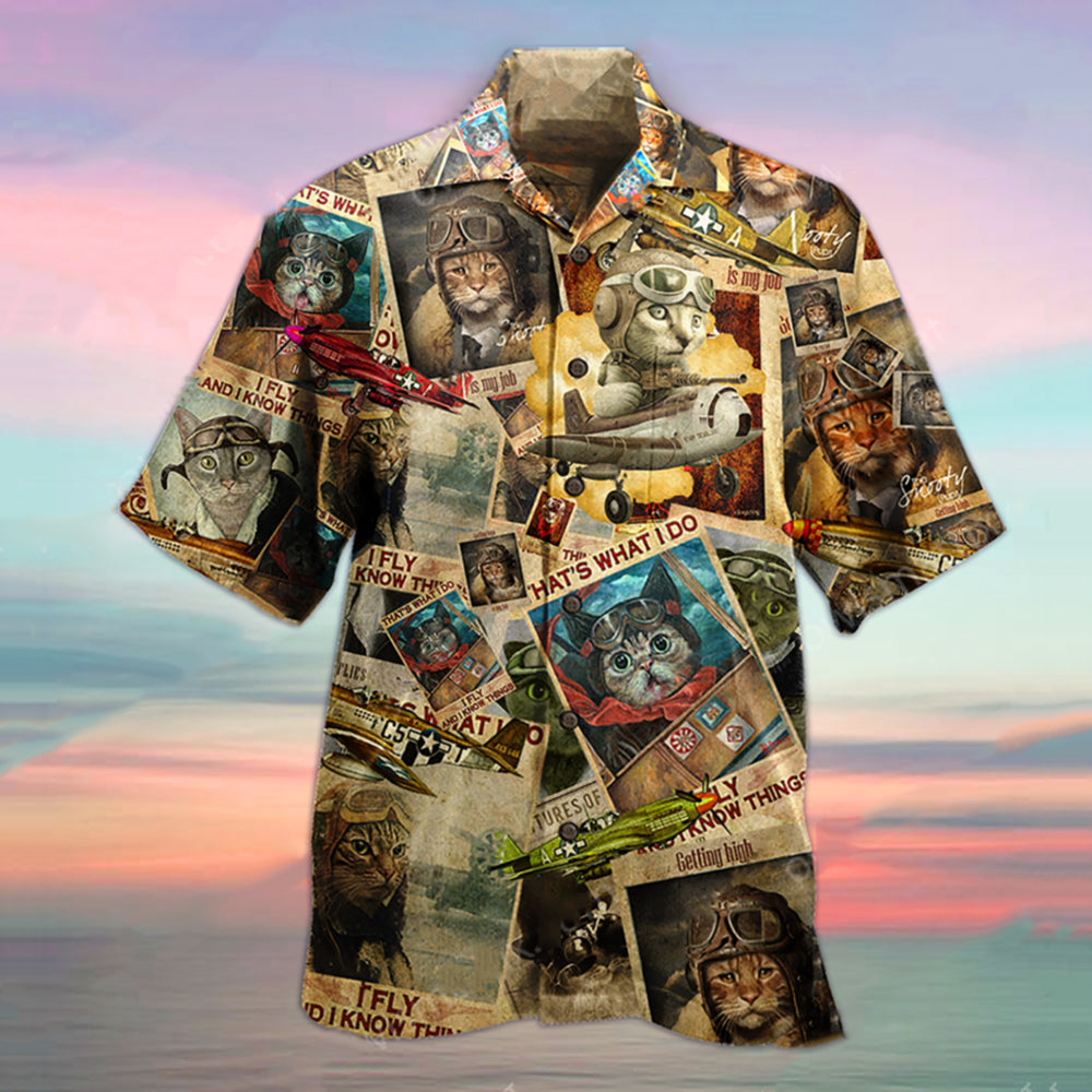 Amazing Pilot Cat Beach Retro Hawaii Shirt Ha17455