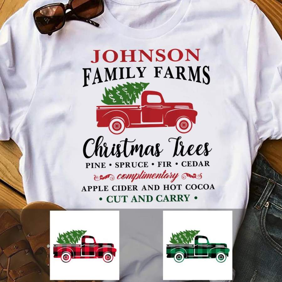 Personalized Family Farms Christmas Trees  T Shirt OB301 85O36