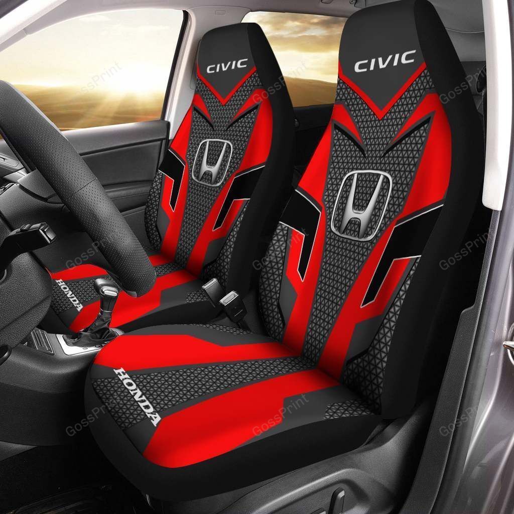 Honda Civic Car Seat Cover (Set Of 2) Ver 2 (Red) Zeleton Store