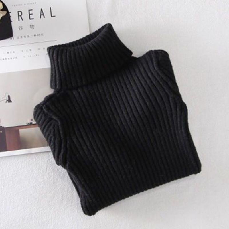 Boys and Girls Sweater Pullover Winter Children’s Turtleneck Warm Sweater Top 2-8Y Baby Bottoming Shirt Children’s Clothes alx