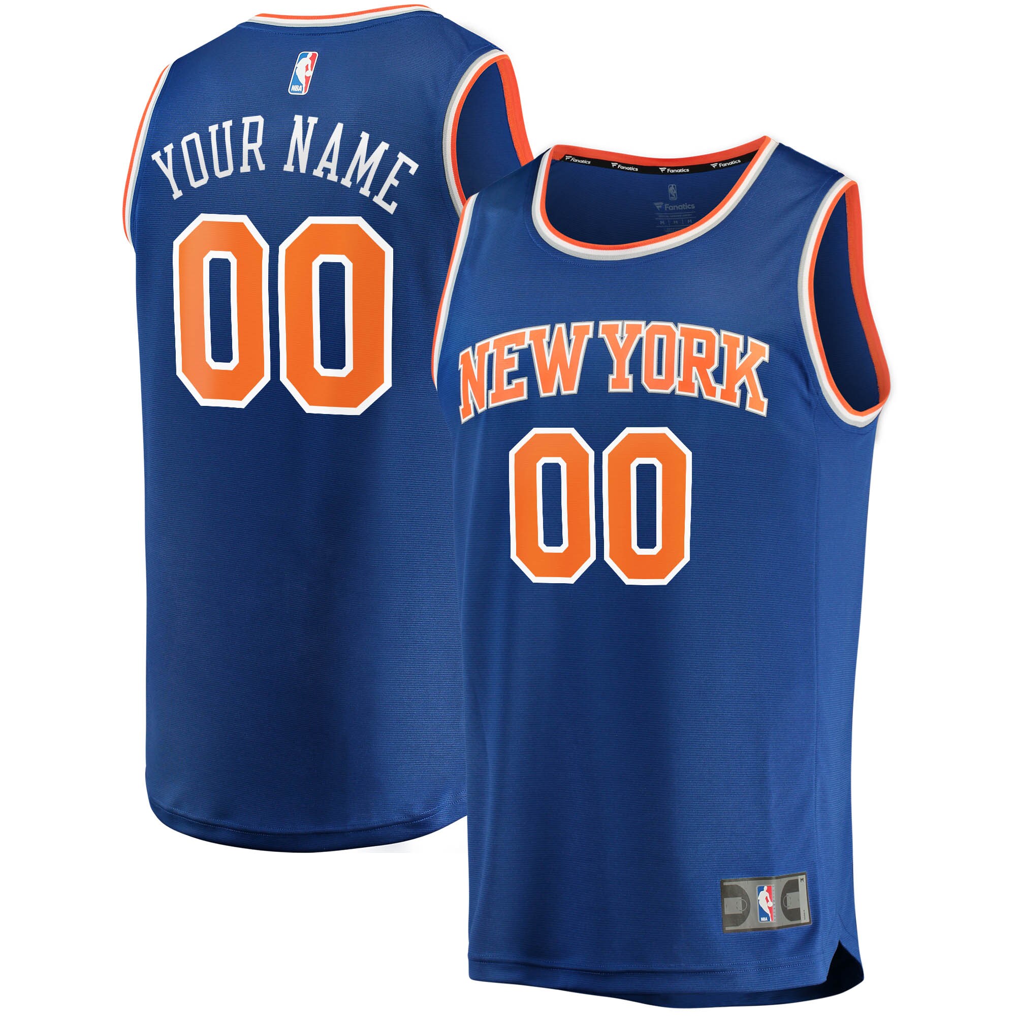 New York Knicks Branded Youth Fast Break Custom Replica Jersey Blue – Icon Edition