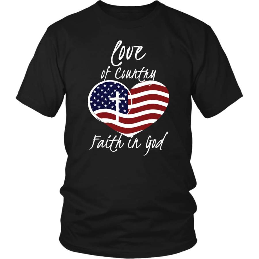 Love of country faith in God t-shirt