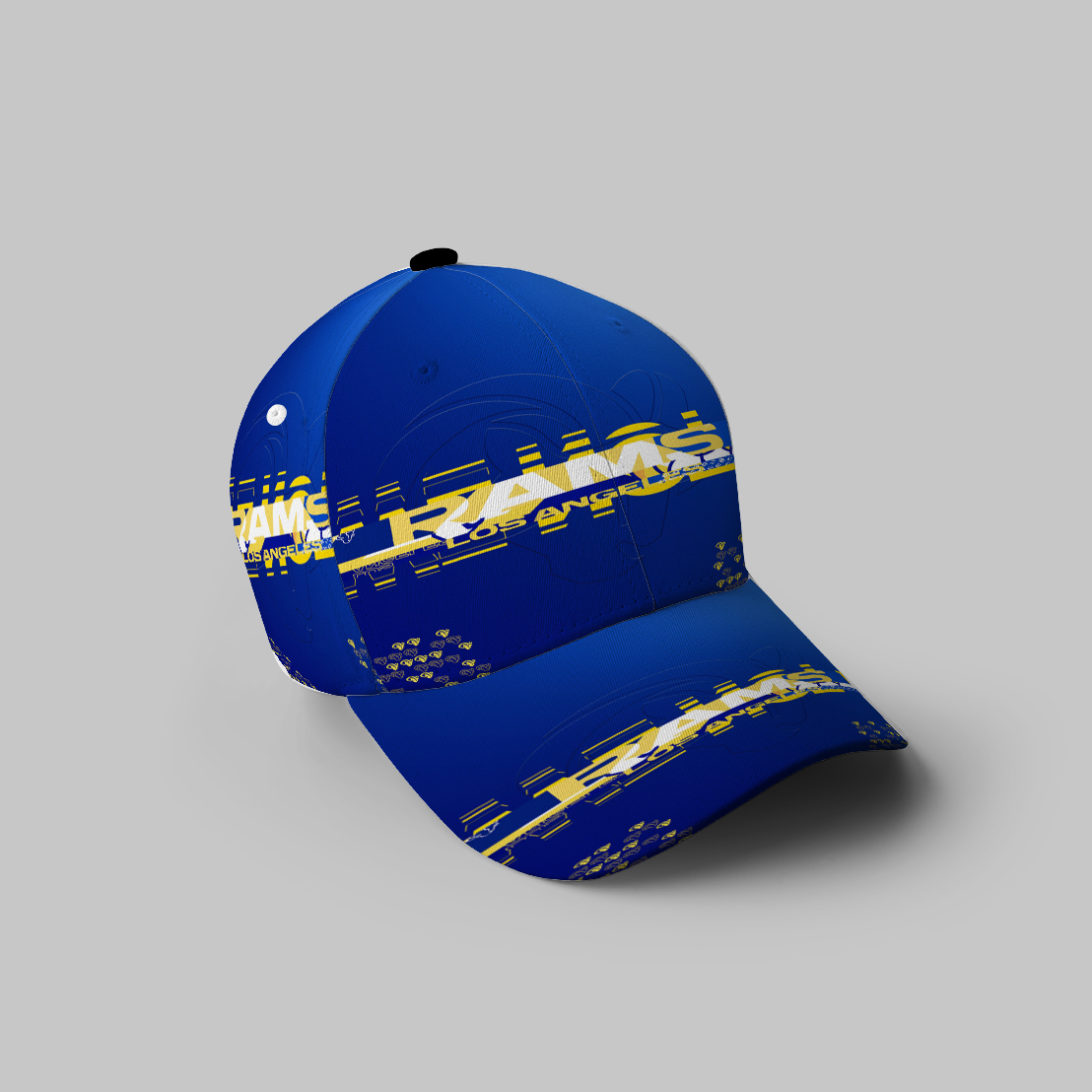 Los Angeles Rams Yellow Rams Blue2 3D Printing Baseball Cap Classic Hat