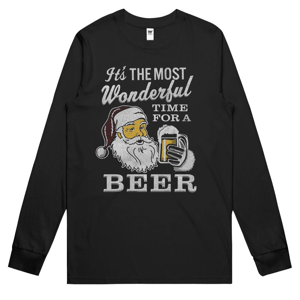 It’S The Most Wonderful Time For A Beer Men’S, Beer Lovers Tee Long Sleeve T Shirts