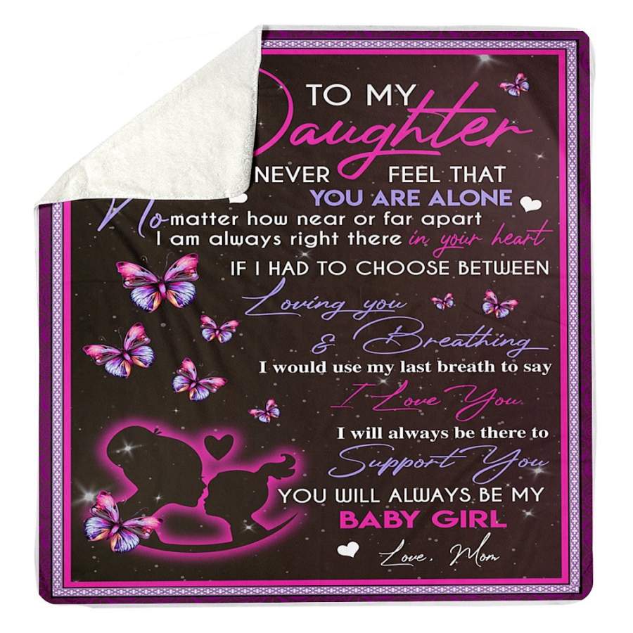 Message From Mom Gift For Daughter Sherpa Blanket