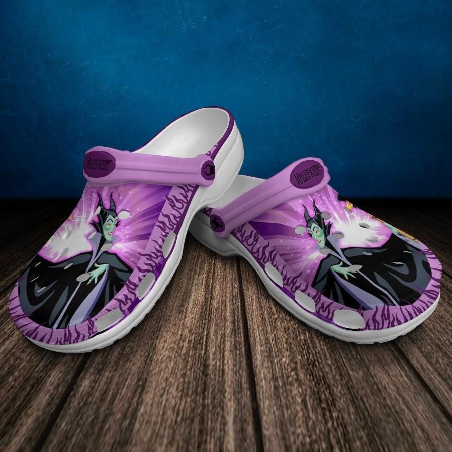 Maleficent For Men And Women Rubber Crocs Crocband Clogs, Comfy Footwear