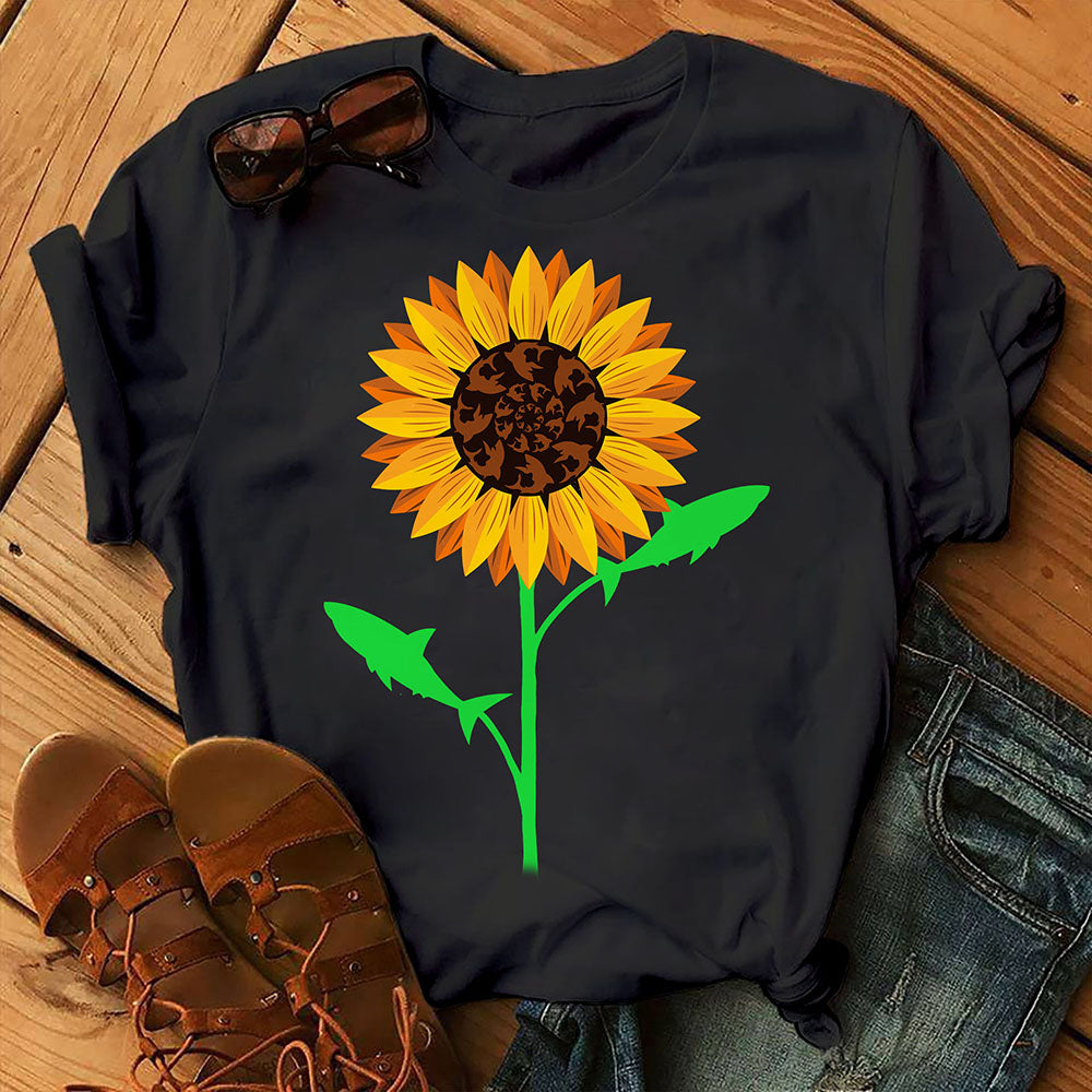 Shark Sunflower Peace Free Funny Cute Gift Graphic Unisex T Shirt, Sweatshirt, Hoodie Size S – 5XL